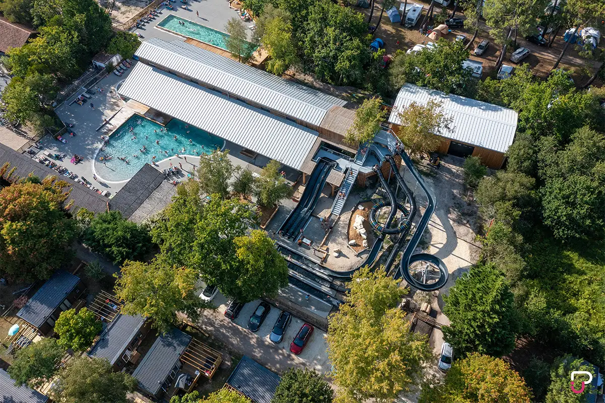 Toboggans aquatiques camping Hourtin